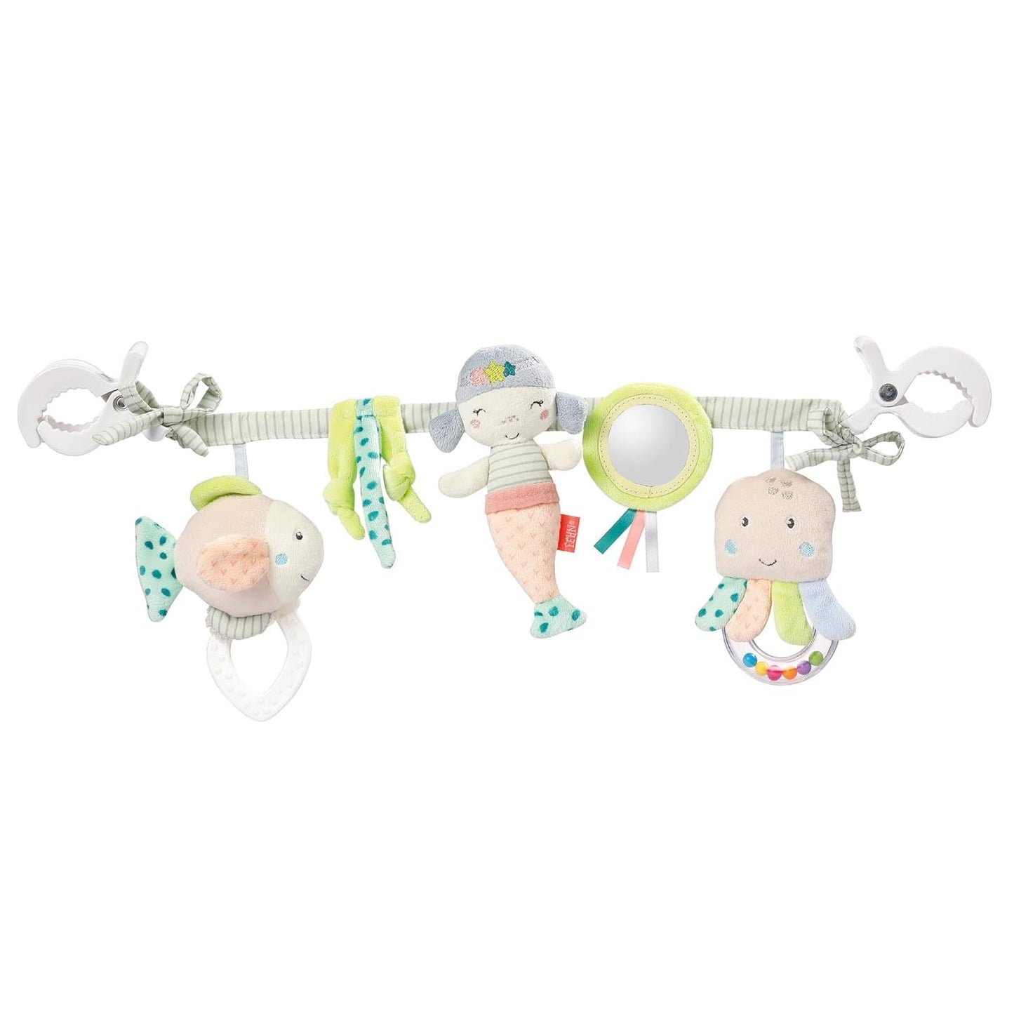 Fehn Catena per giostrina Panda Baby Mobile - catena per giostrina con simpatici personaggi - giocattolo flessibile da appendere - giocattolo per passeggino per neonati e bambini da 0+ mesi Baby Toys Naty Shop