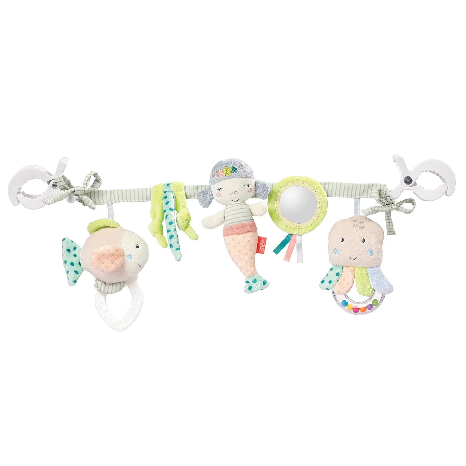Fehn Catena per giostrina Panda Baby Mobile - catena per giostrina con simpatici personaggi - giocattolo flessibile da appendere - giocattolo per passeggino per neonati e bambini da 0+ mesi Baby Toys Naty Shop