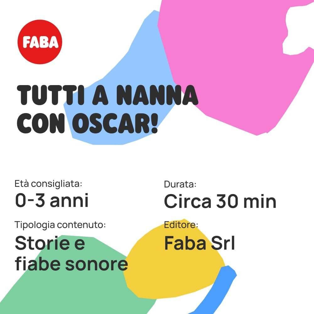 Peluche - Tutti a Nanna con Oscar! - Storie e fiabe sonore per bambini dai 10 mesi - Da ascoltare con le storie, versione italiana Jucarii Bebe Naty Shop