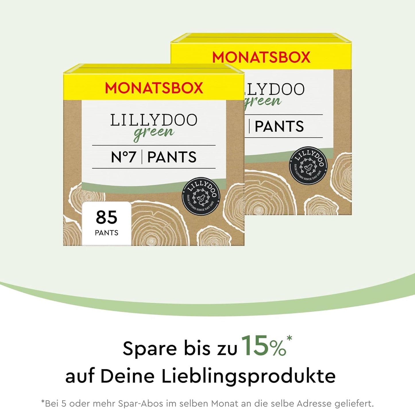 LILLYDOO Eco Pants Taglia 7 (17+ kg) Scatola mensile (85 pezzi)
