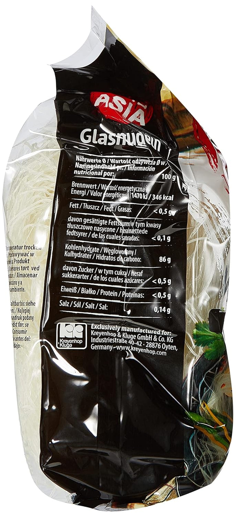 BONASIA Tagliatelle di vetro, lunghe, confezione da 15 (15 x 100 g)