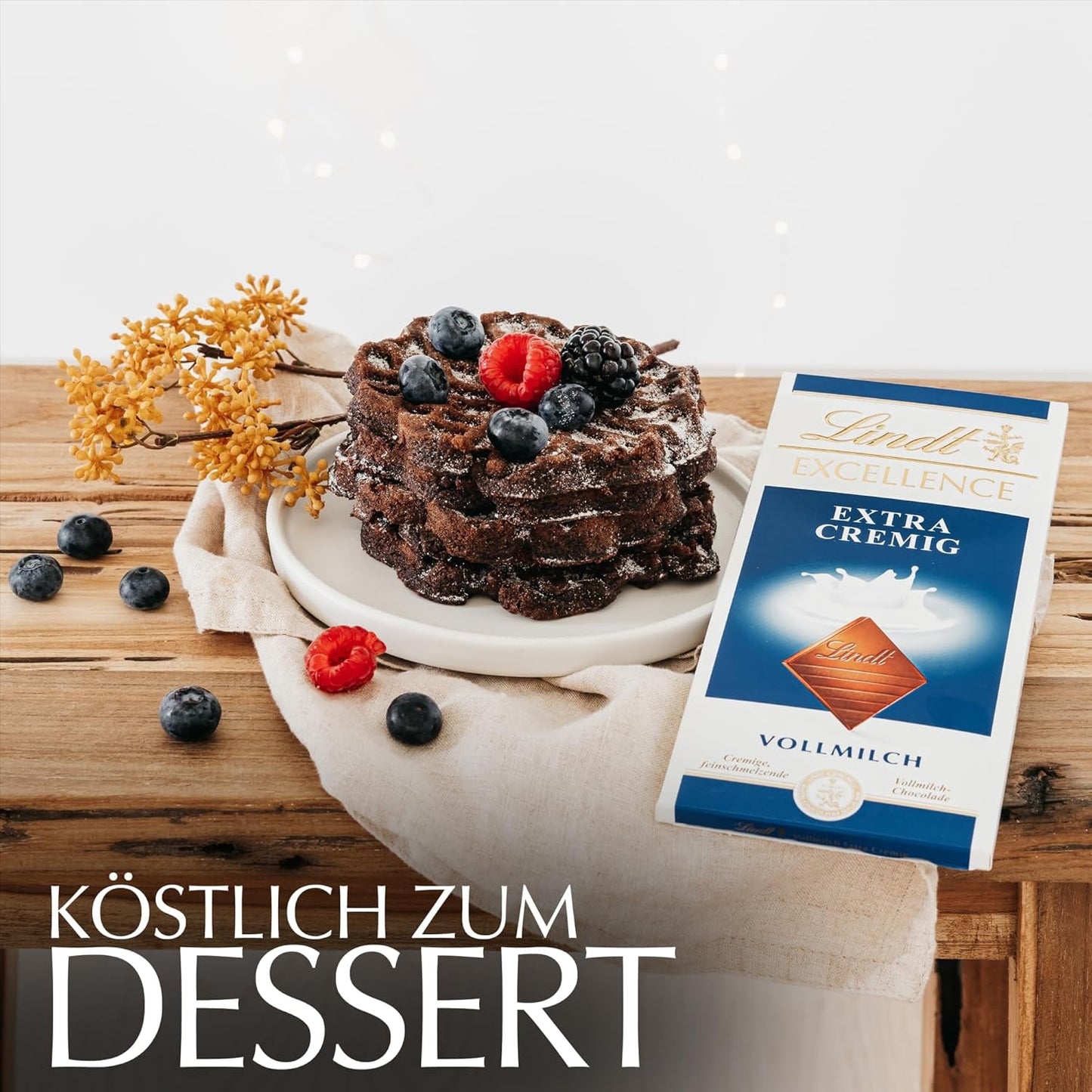 Lindt EXCELLENCE Cioccolato Al Latte Extra Cremoso | Barretta 100g | Cioccolato al latte pregiato e pregiato dal gusto cremoso e lattiginoso | Aroma intenso e persistente | Regalo di cioccolato