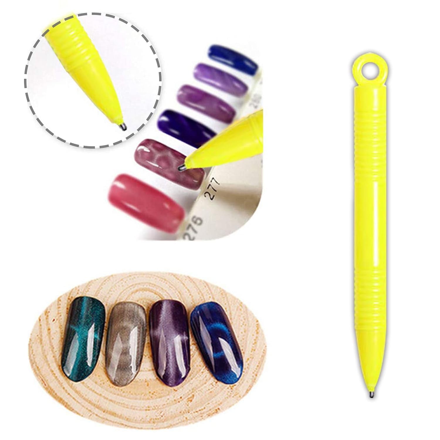 14 pezzi Nail Art Werkzeug Magnetstift DIY Magic 3D Magnet Stick Set Verwendung con Cat Eye Gel Pulver o der Nagelack - Magnetic Stift Katze Eye Pen per un ideale effetto magico Katzenaugen
