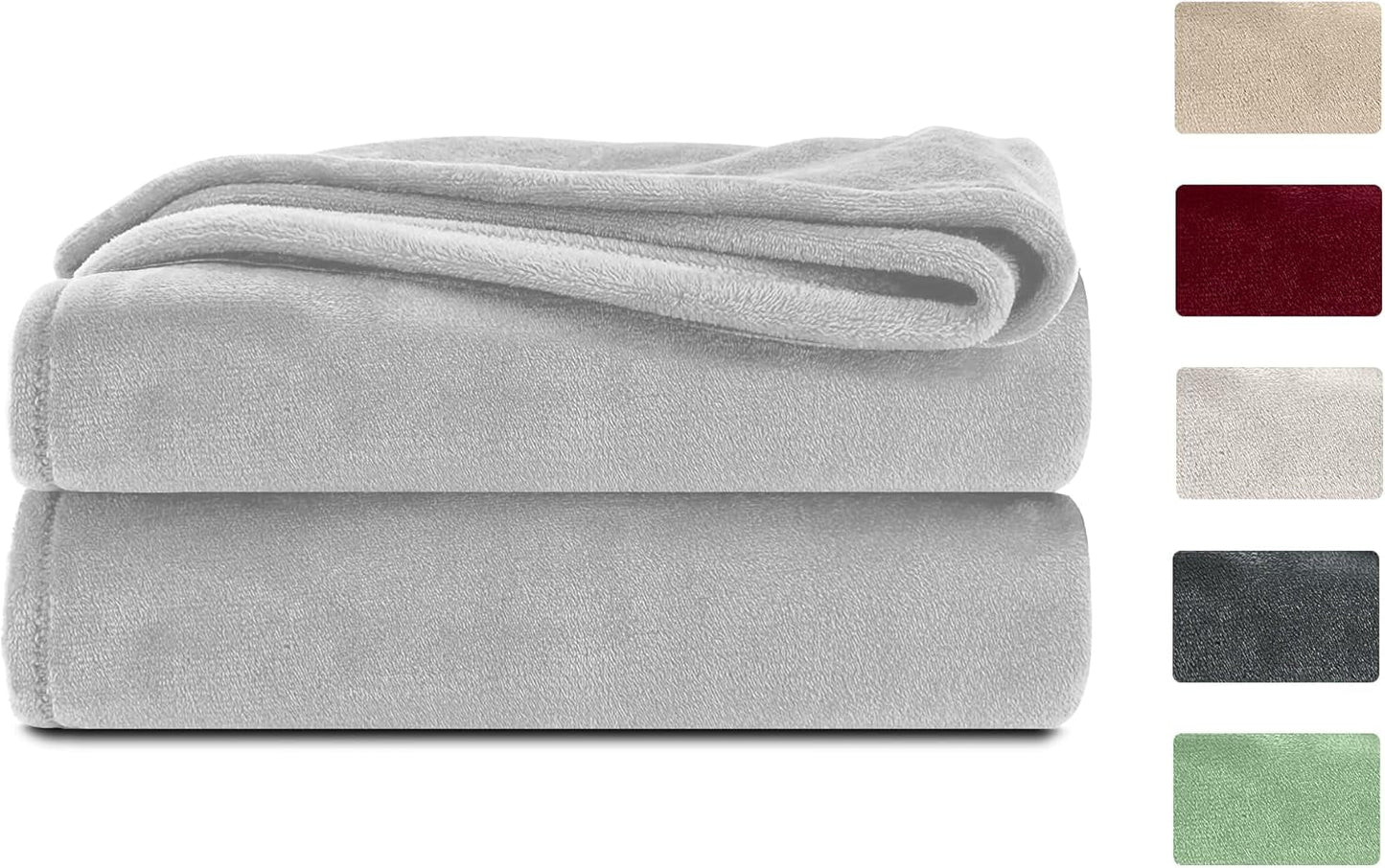 Komfortec soffice coperta, coperta comoda, coperta in pile, certificata Oeko-Tex, super morbida, 150X200 Cm, 260 G/M², beige Letti e coperte Besuche den Komfortec-Store Grigio 220 X 240 Cm