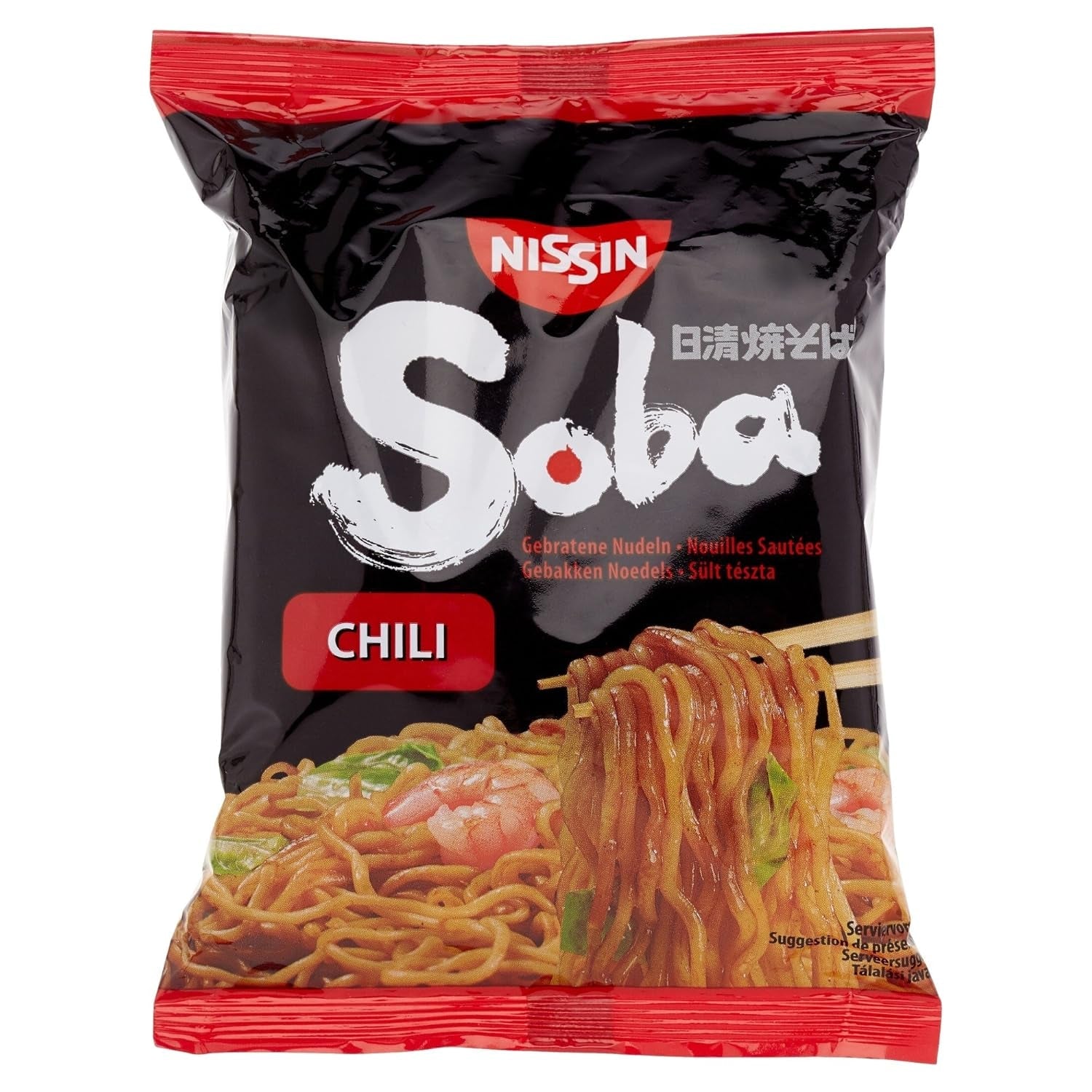 Tagliatelle di grano Nissin fritte al gusto di peperoncino, 111 g