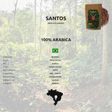Santo | Caffè in grani 2500g - 100% Arabica dal Brasile | per espresso, cappuccino o caffè filtrato forte | Omni Arrosto | Caffè classico: l'introduzione perfetta al caffè speciale