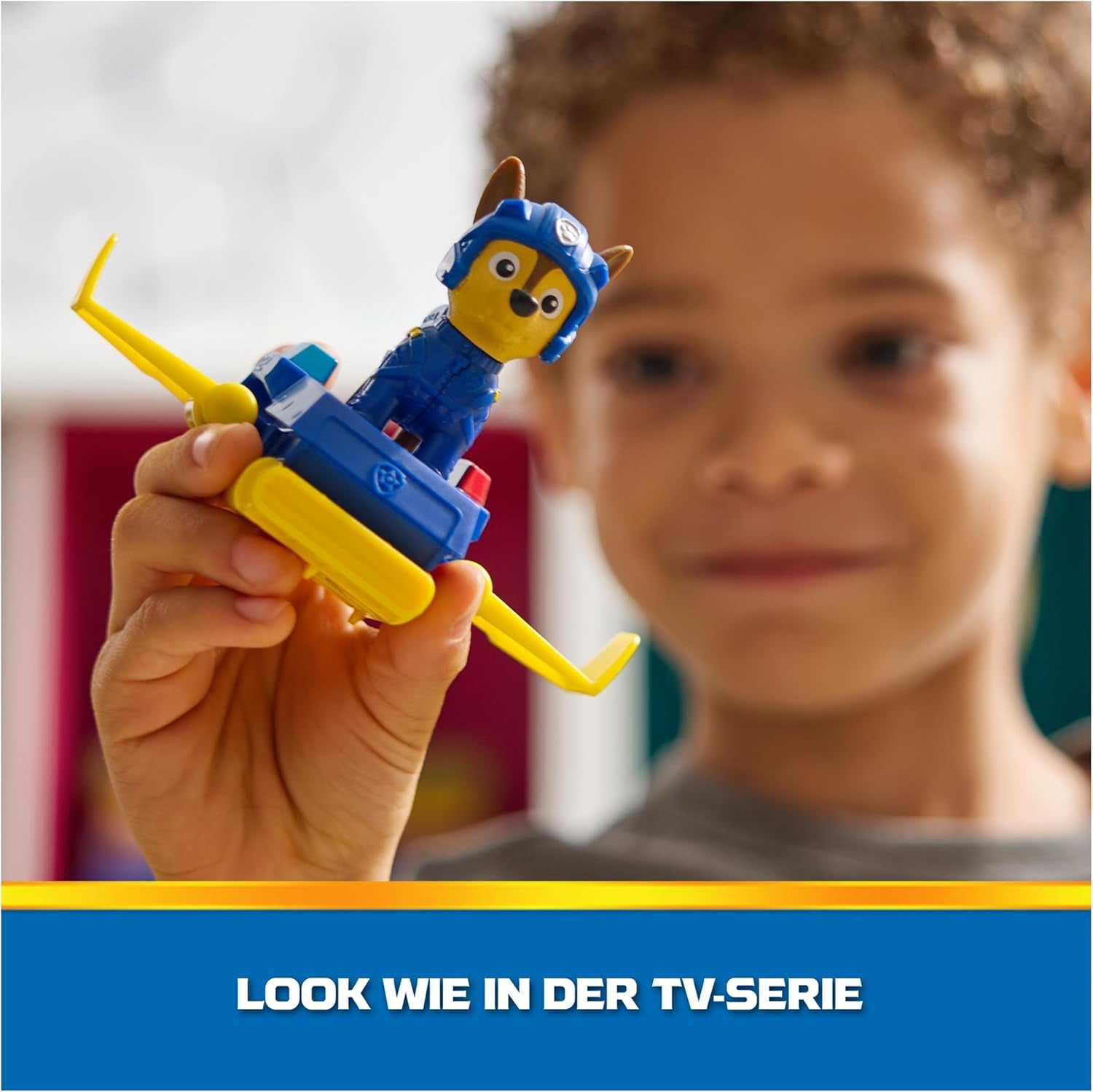 PAW PATROL Chase Action Pup Mini Rescue Airplane Playset con Ali Pieghevoli Giocattolo per Bambini 3 Anni Action Figure Naty Shop