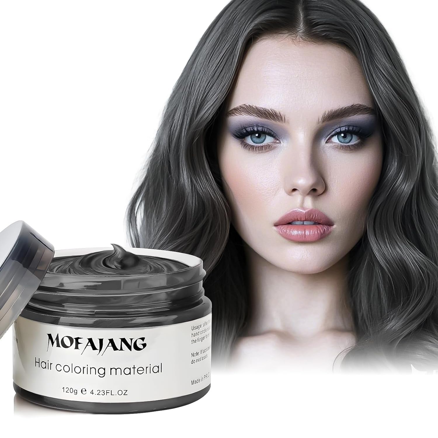 Tintura Temporanea Per Capelli, Cera Colorante Per Uomo Donna, Pomata Colorante Naturale Lavabile, Tintura Per Capelli Istantanea Per Feste, Cosplay, Halloween (Rosso) Naty Shop Tintura Per Capelli Nera 120G (1 Confezione)