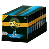 Jacobs Kaffeekapseln Krönung Crema, Confezione da 10, 10 x 20 Getränke, 1040 g & Kaffeekapseln Lungo Decaffeinato- Intensität 6-200 Capsule compatibili Nespresso, 10er Pack, 10 x 20 Getränke