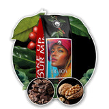 Caffè macinato DE BOA 1KG | 100% Arabica | con sentori di cioccolato e frutta secca | caffè in grani a tostatura media, bassa acidità | ideale per macchine espresso | Torrefazione del caffè Blue Orca