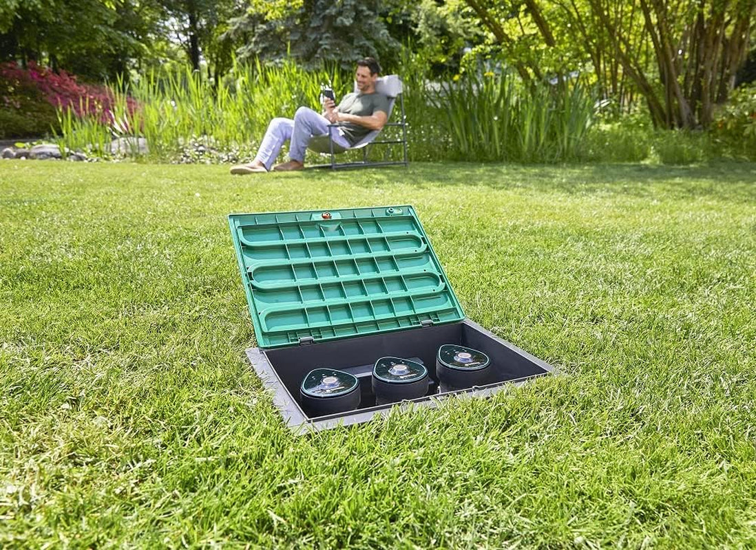 Manicotto di collegamento Gardena corto: giunto per il collegamento sicuro del pozzetto per valvole, adatto per pozzetti per valvole V1 e V3, accessorio originale Gardena (5319-20)
