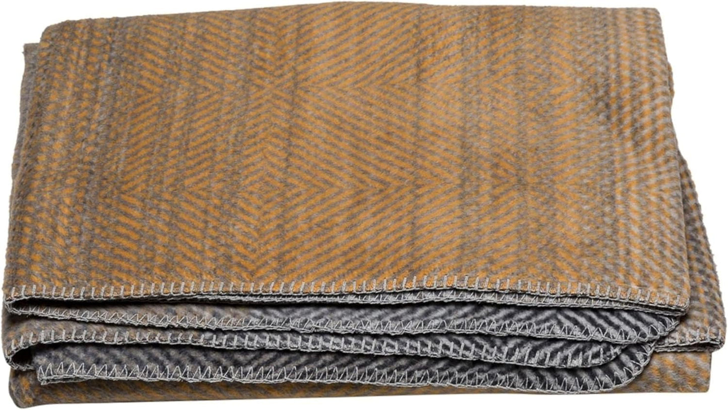 David Fussenegger Coperta in cotone 150X200 cm Coperta con motivo a sfumature di colore Soffici letti e coperte David Fussenegger Single Gold