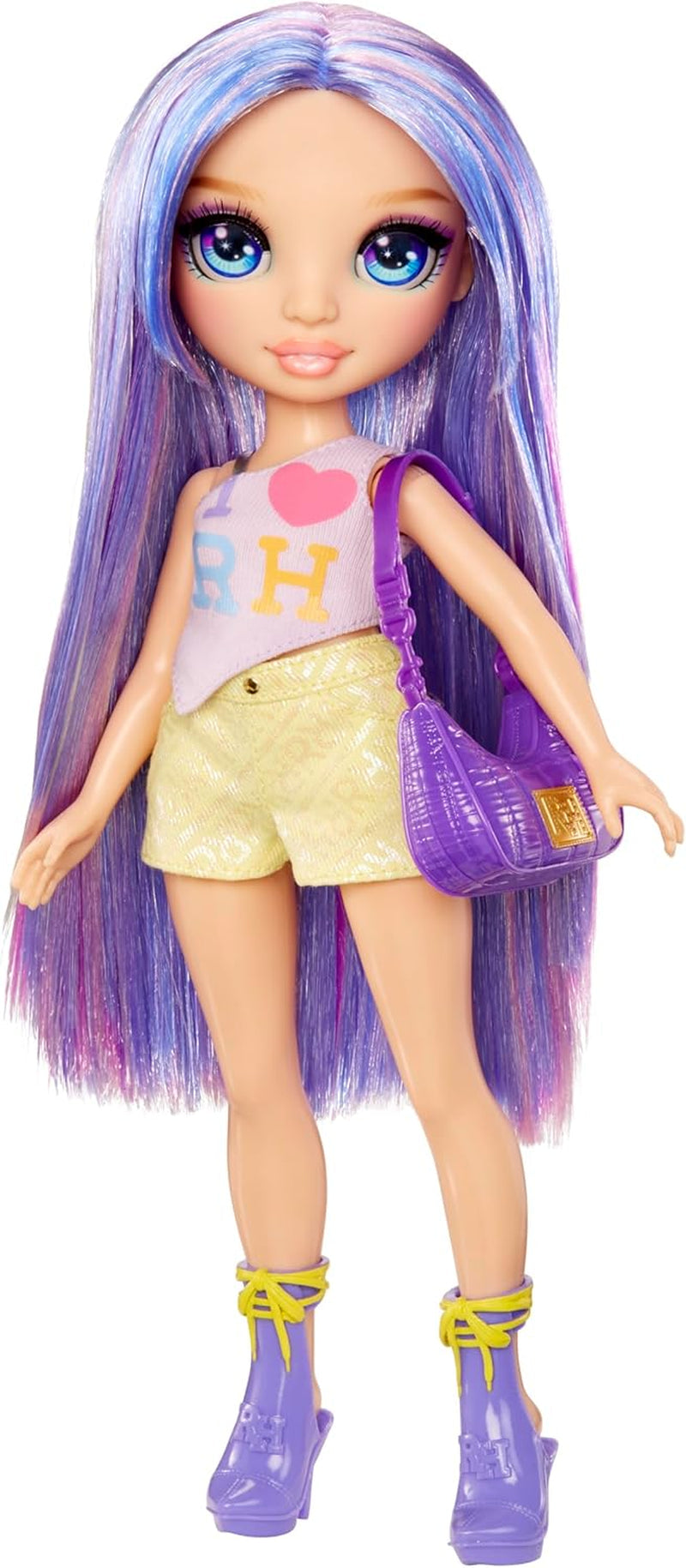 Rainbow High My Fashion Style Doll - Viola - 28 cm Bambola fashion viola con abito attraente e borsa elegante, per giocare, posare, collezionare, per bambini dai 4 ai 12 anni