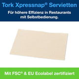 Tork Xpressnap Extra Soft Nature N4 Tovagliolo dispenser, Premium, 1/2 x 2 veli, 21,3 x 16,5 cm, 8 × 1.000 tovaglioli, 12880