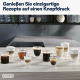 De'Longhi Magnifica Evo Next - Perfetto Espressore completamente automatico con montalatte LatteCrema, 13 bevande one-touch, macchina per caffè e cappuccino, touch screen a colori, titanio (ECAM312.80.TB)