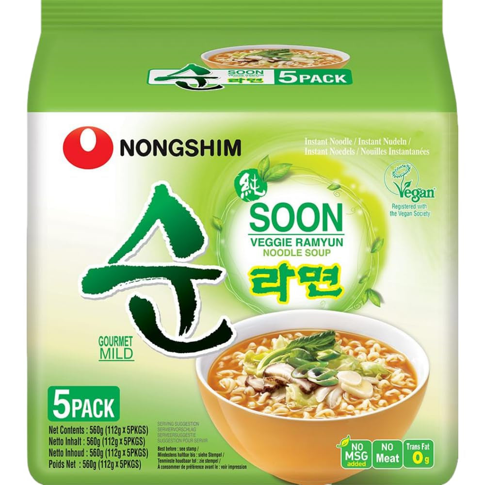 Nong Shim - Tazza istantanea Nudeln Soup Soon Veggie - Confezione multipla (12 X 67 GR)