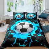 Biancheria da letto per bambini, calcio, microfibra di poliestere Biancheria da letto - bambini Naty Shop Blu 135 X 200 Cm