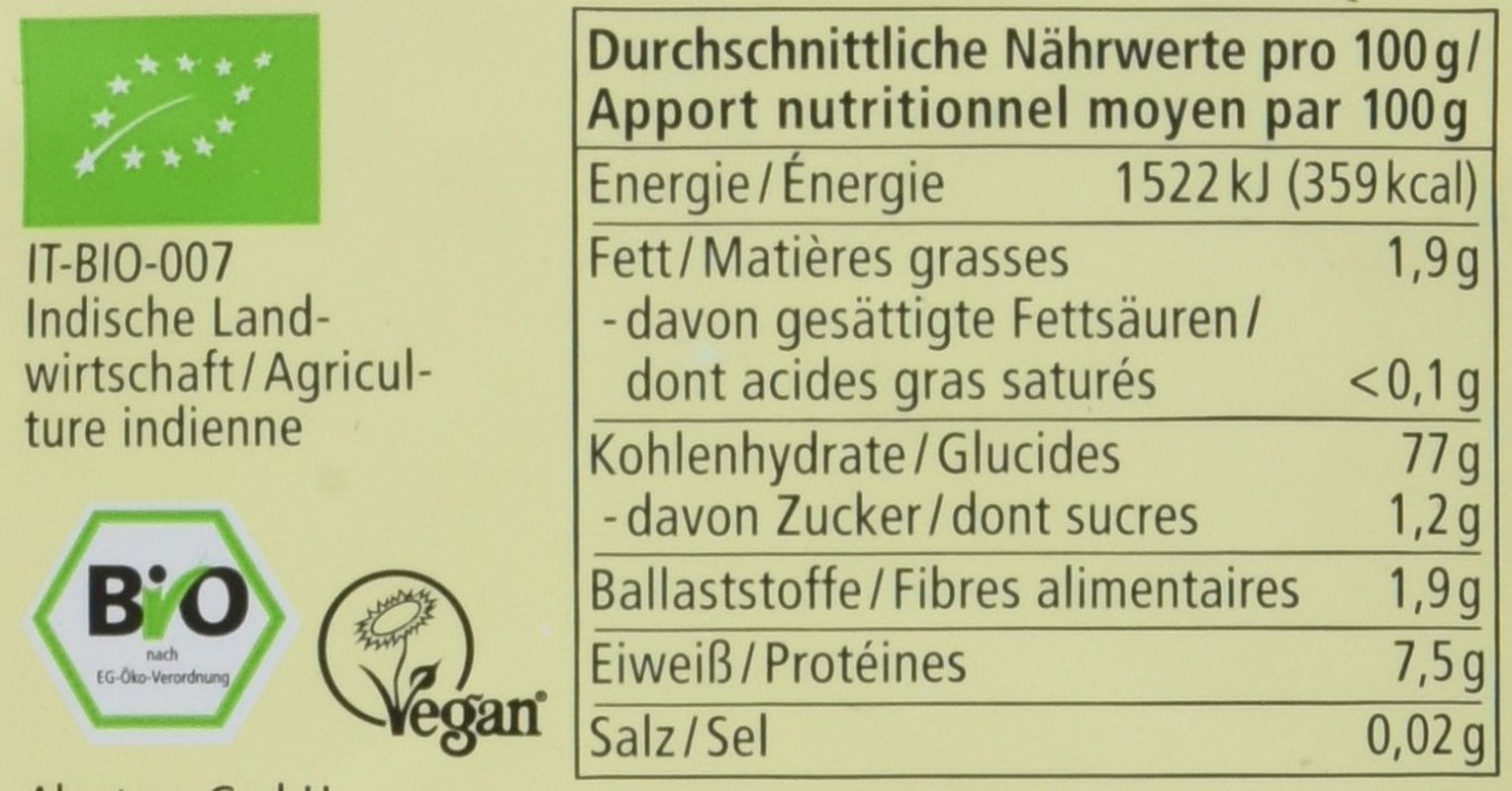 Riso integrale biologico a grani lunghi Confezione da 6 (6 x 1 kg)