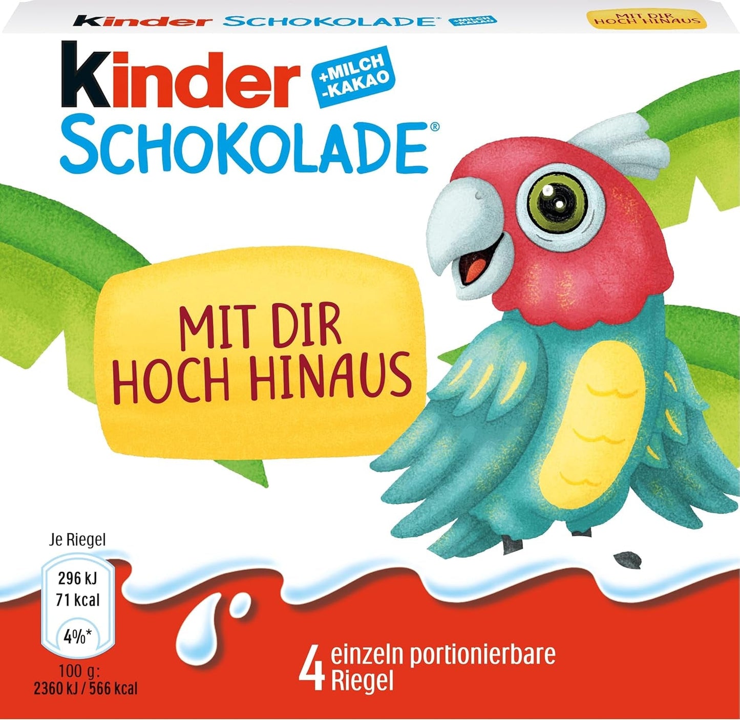 Kinder Chocolate (20 x 50 g) - Regalo di San Valentino per lui e per lei, dolci di Carnevale e Martedì Grasso - Barrette di cioccolato al latte ripiene - 20 confezioni da 4 barrette individuali ciascuna