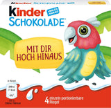 Kinder Chocolate (20 x 50 g) - Regalo di San Valentino per lui e per lei, dolci di Carnevale e Martedì Grasso - Barrette di cioccolato al latte ripiene - 20 confezioni da 4 barrette individuali ciascuna