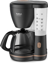 Macchina per caffè espresso con filtro Tefal Includeo, macchina per caffè espresso estremamente facile da usare, adatta per destrimani e mancini, apertura automatica del coperchio, 1,25 L, da 10 a 15 tazze, CM533811