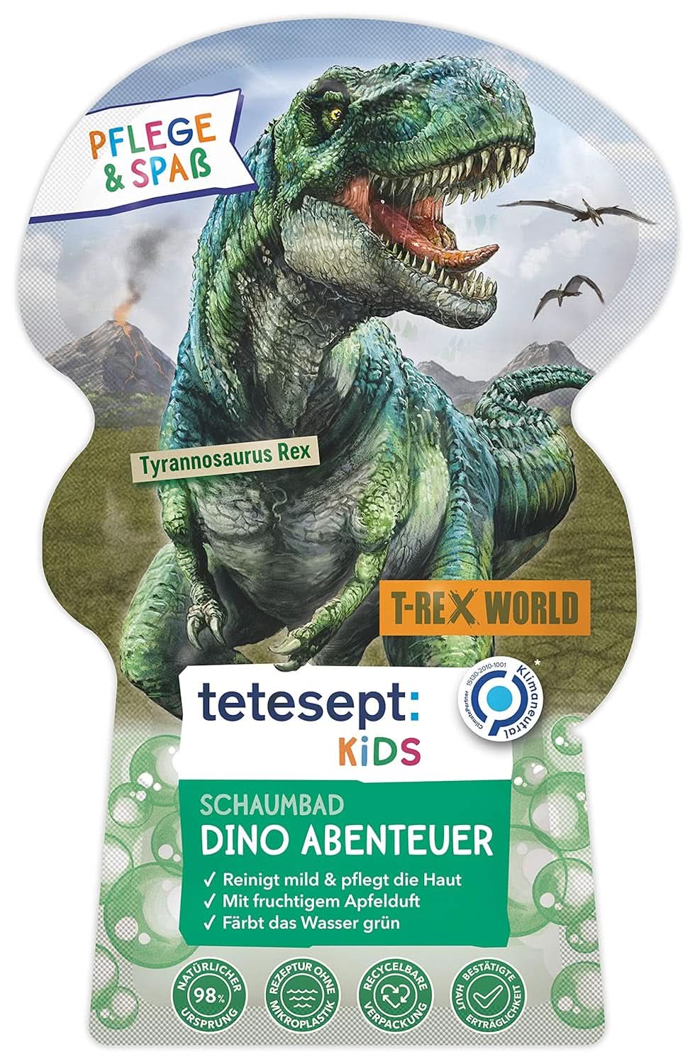 Tetesept Kids Dino - additivo da bagno per bambini, schiuma, colora il verde acqua, 40 ml Naty Shop Default Title