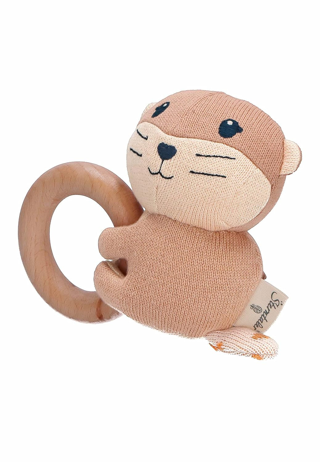 Sterntaler Baby Jungen Greifling Baby Holz Greifling Otti - Giocattolo per bebè, giocattolo da afferrare, anello da afferrare in legno per bambini - bio Bebe Toys Naty Shop