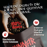 Arrosto Bianco - GUNNAR - 1kg - Whole Kaffee-Bohnen Extra Strong - Kräftige Robusta-Röstung - 494mg Kaffein je Tasse - Würzig & Kraftvoll mit Noten von dunkler Schokolade - Säurearm