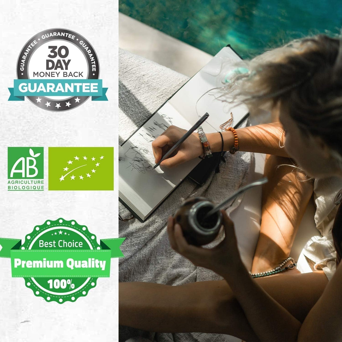 ORIGEENS BIO YERBA MATE TEA 200G - L'originale I Bio Yerba Mate non tostato, foglie, senza gambi, polvere e briciole I Bevanda energizzante e disintossicante