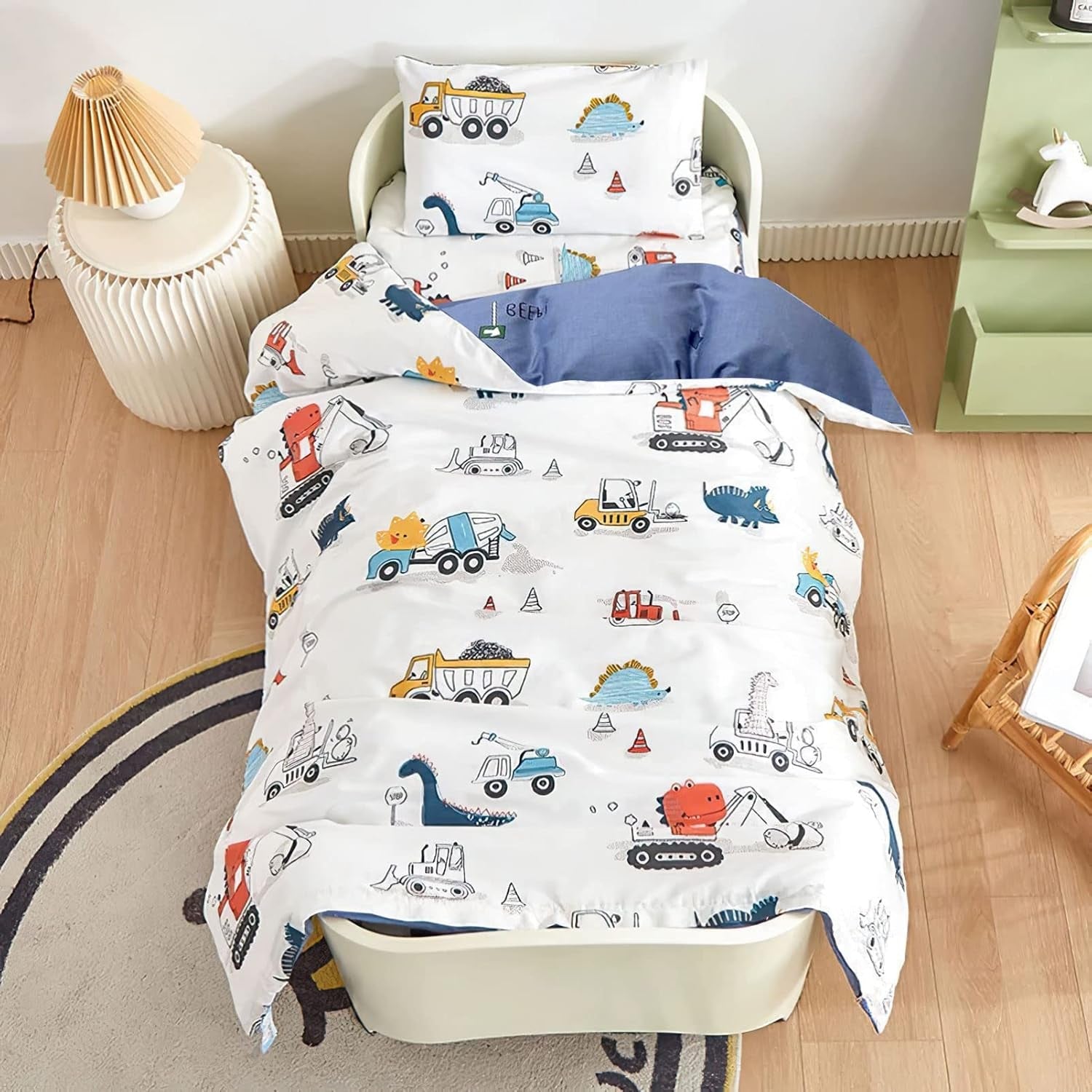 Biancheria da letto per bambini ragazzi con varie fantasie, 100% cotone Biancheria da letto - bambini Naty Shop Dinosauri 100 X 135 cm