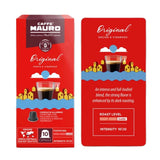 Caffè Mauro Torrefazione Kaffeekapseln Espresso Original, Intensität 10/10-50 Kapsel aus Aluminium - Compatibile con Nespresso* Haushalts-Espressomaschinen - Hergestellt in Italien