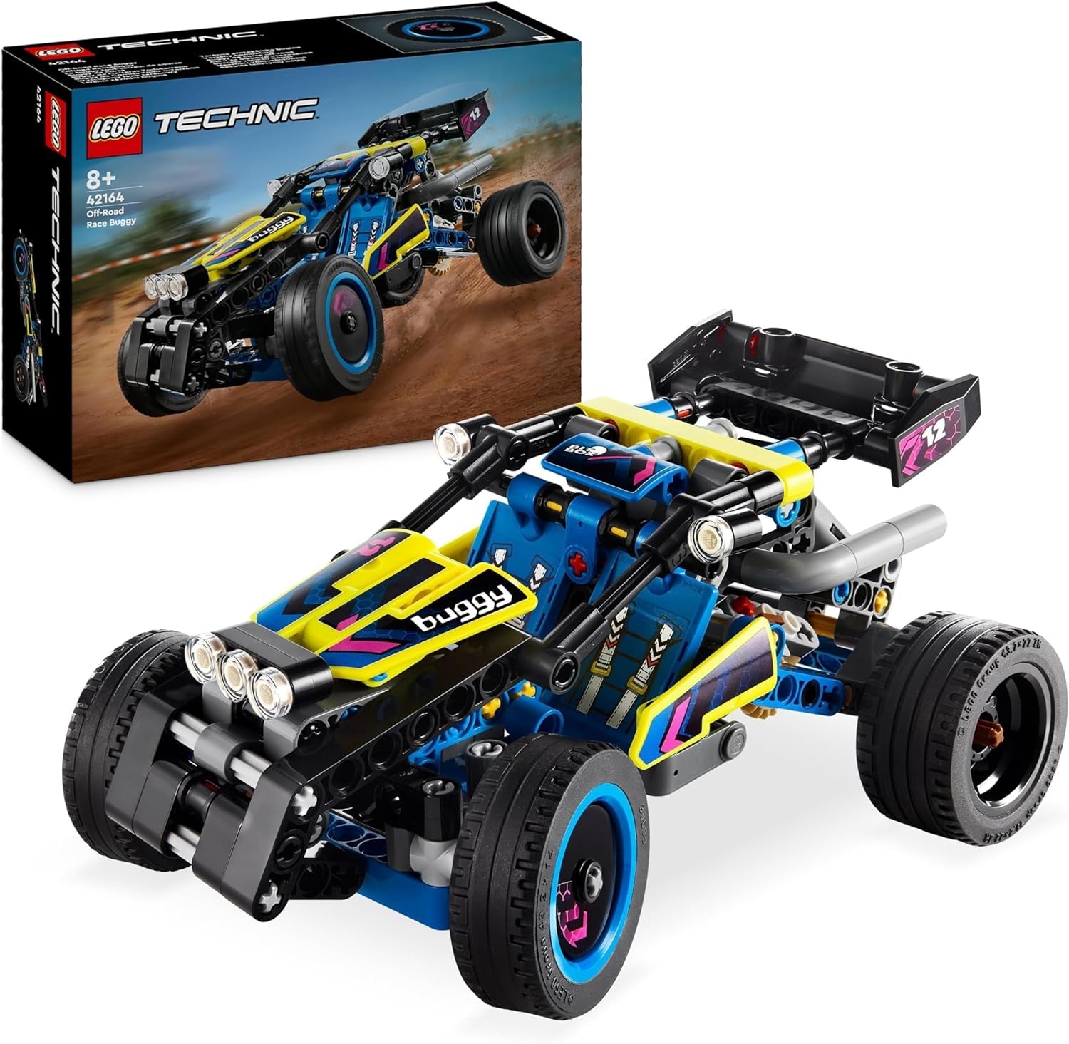 LEGO Technic Auto da corsa fuoristrada Buggy Giocattolo per bambini Kit di costruzione Auto da corsa buggy Regalo per ragazzi e ragazze di 8 anni Modello di auto da rally 42164 Set di costruzione Besuche den LEGO-Store Single