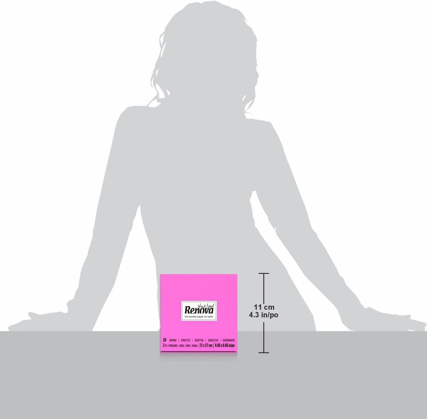 Tovaglioli da cocktail Renova, fucsia, 30 tovaglioli