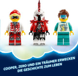 LEGO Dreamzzz Cooper's Tiger Mech e Zero's Hot Rod Car, Macchinina giocattolo per bambini, Regalo per ragazzi e ragazze di 9 anni, Playset 2 in 1 con Mech e minifigure 71497 Set da costruzione Besuche den LEGO-Store
