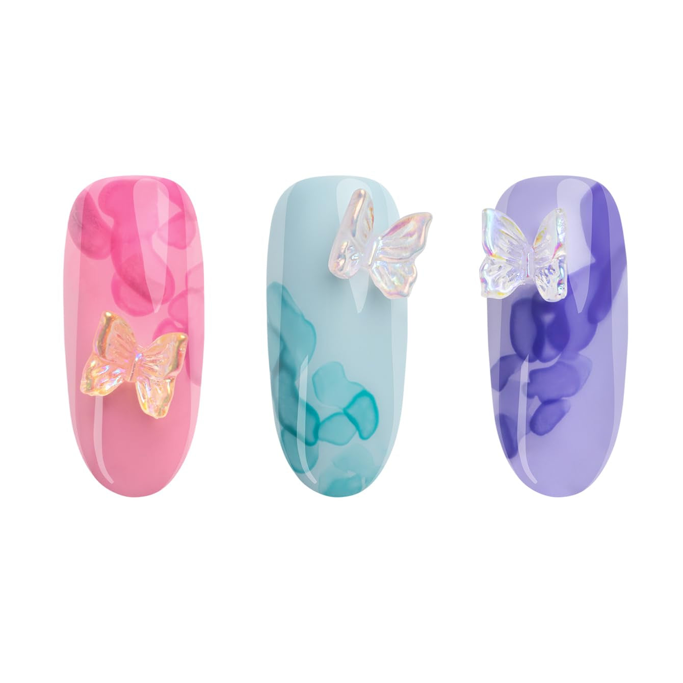 NÉONAIL Decorazione per unghie 3D Nail Art Schmetterlinge - Nail Charms - Nägel Selber Machen - Nails - Nageldesign Accessori - Nailart - Nail Art Zubehör - Nagel Deko - Nagelschmuck - Mehrfarbig