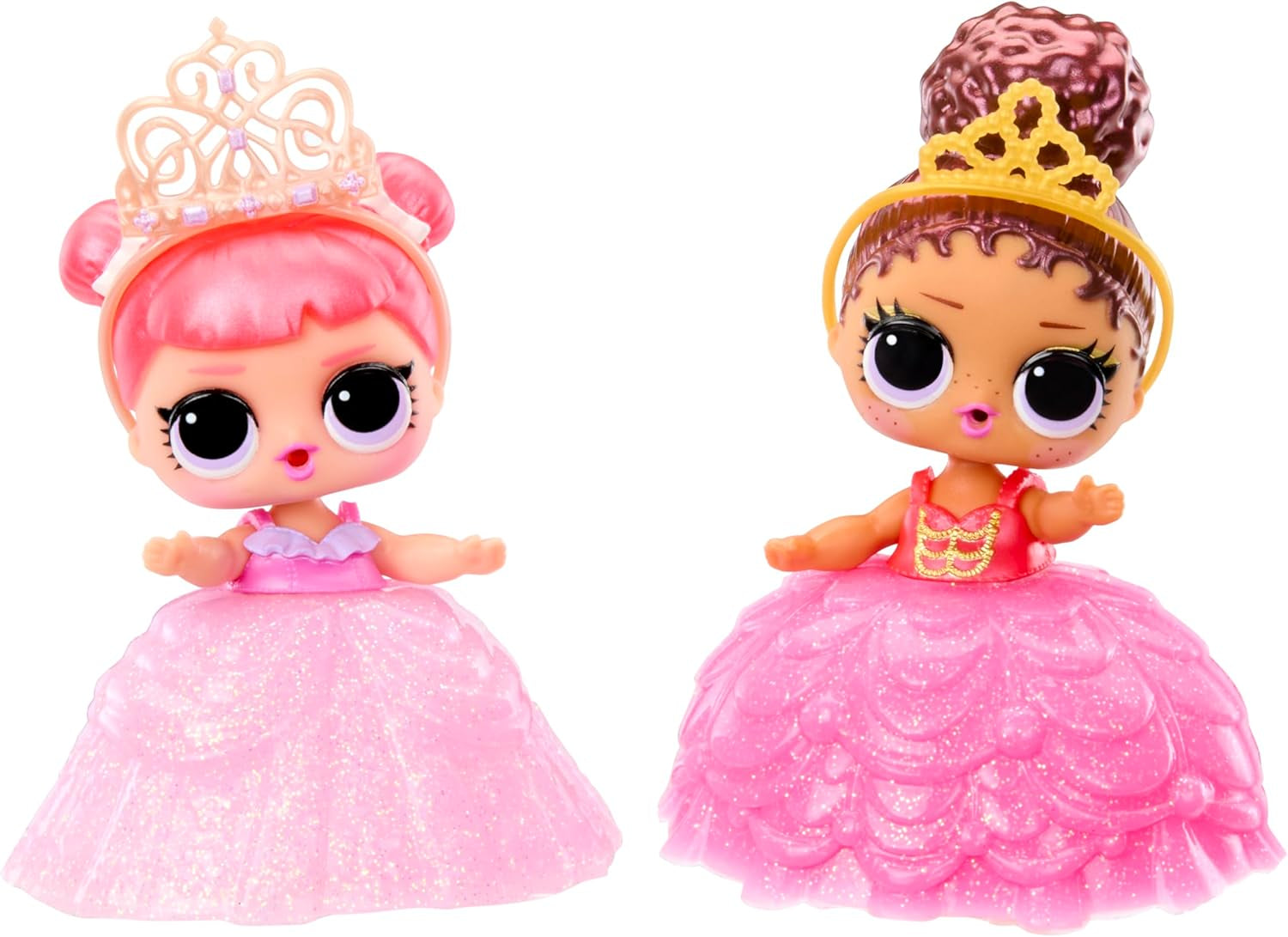 LOL Sorpresa! Princess Tots - Include 1 bambola, confezione corazzata, 2 colori per creare un abito da principessa, 8 bambole da collezionare