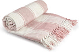 Plaid Frisco, Cotone riciclato, Tradizionale, Plaid, Per poltrona, divano, divano, plaid, coperta, Antracite, 127 X 152 Cm Emma Barclay Letti e Piumini Rosa cipria 90X100" (228X254Cm)