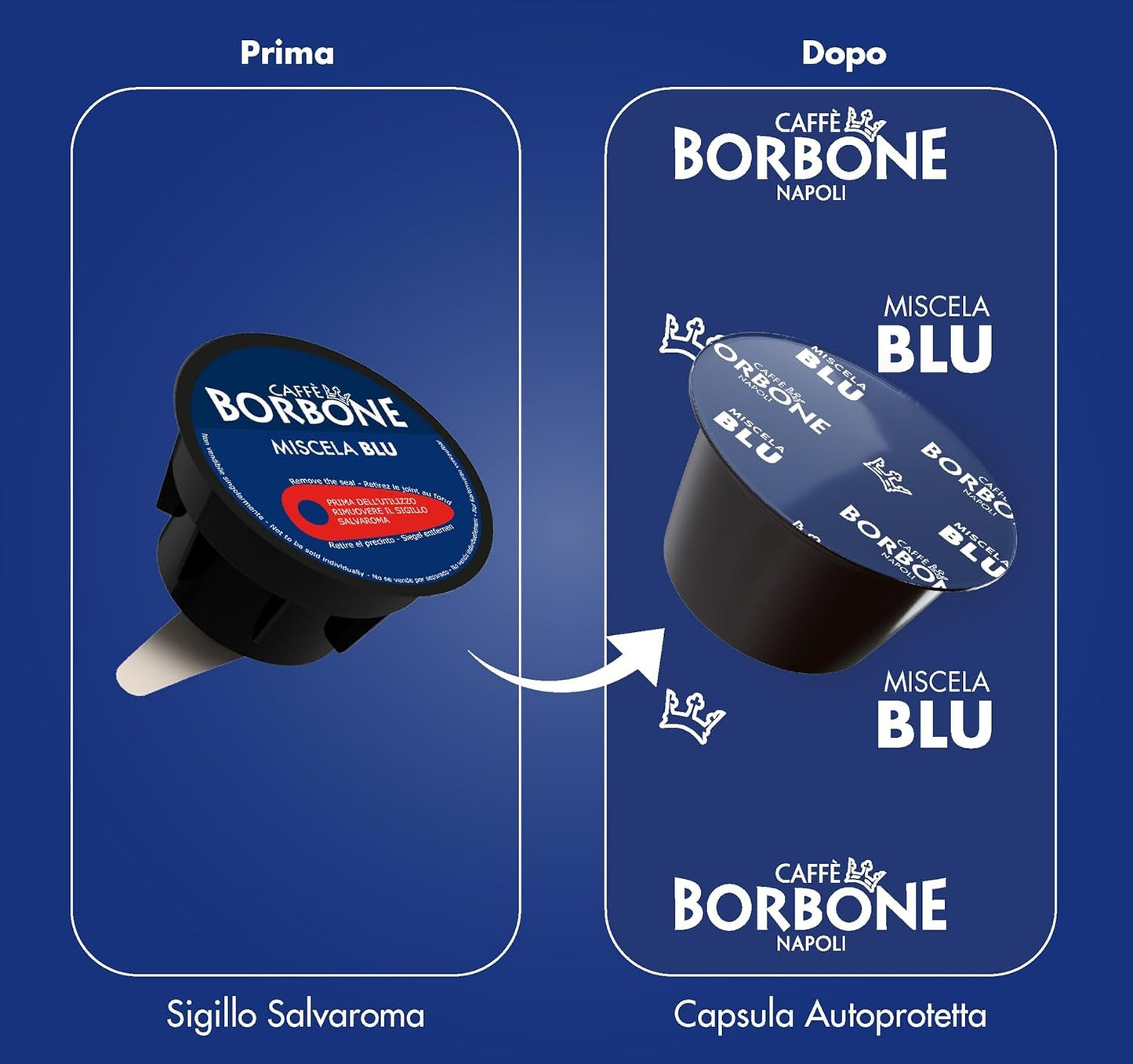 Caffè Borbone Blue Kaffeemischung - 90 Kapseln - Compatibile con Kaffeemaschinen der Marke Nescafè®* Dolce Gusto®*