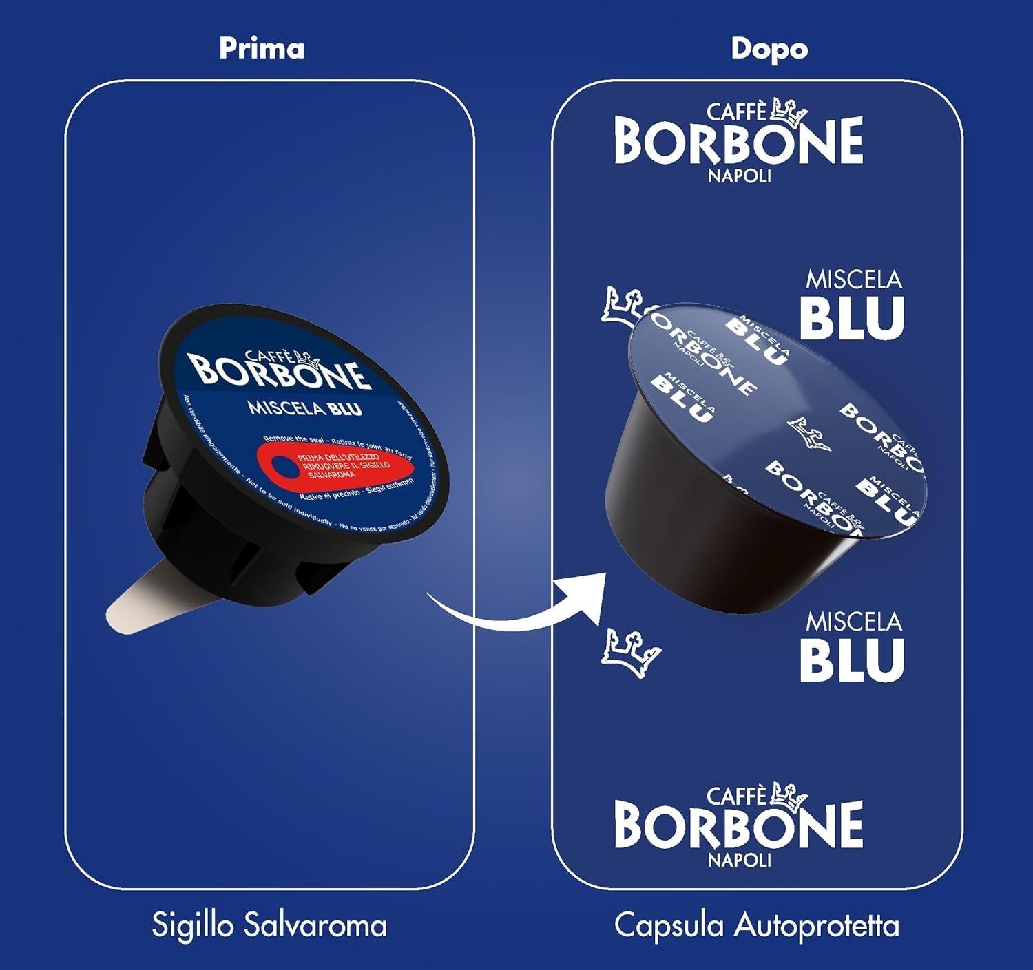 Caffè Borbone Blue Kaffeemischung - 90 Kapseln - Compatibile con Kaffeemaschinen der Marke Nescafè®* Dolce Gusto®*