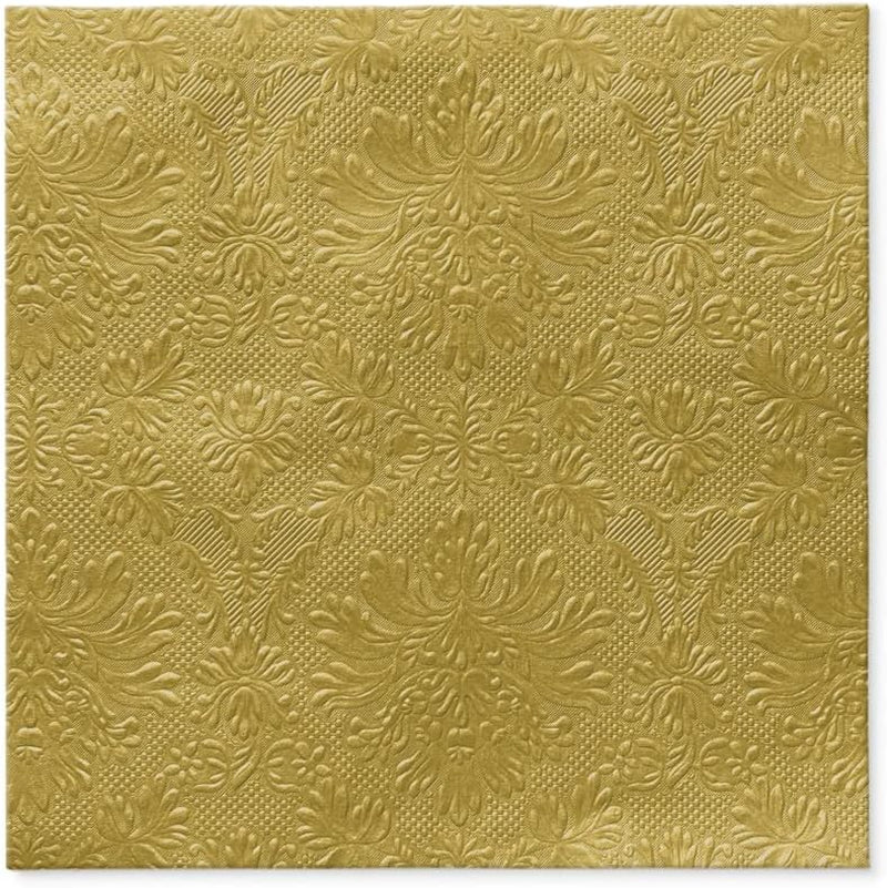 ZAMPA - Tovaglioli 3 Veli (33 X 33 Cm) I 20 Pezzi I Perfetti per Compleanni, Feste, Matrimoni, Comunioni e Festività I Tovaglioli di Carta Colorata - Occasioni Speciali, Soprammobili I Ispirazione Classica (Oro)