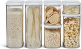 Mepal Set di 6 barattoli con coperchio - Contenitori per alimenti rettangolari - Organizer da cucina in plastica - Contenitori ermetici - 2x 2000 ml, 2x 1000 ml, 1x 1500 ml e 1x 425 ml - Scatole bianche per alimenti Naty Shop Set da 6 pezzi