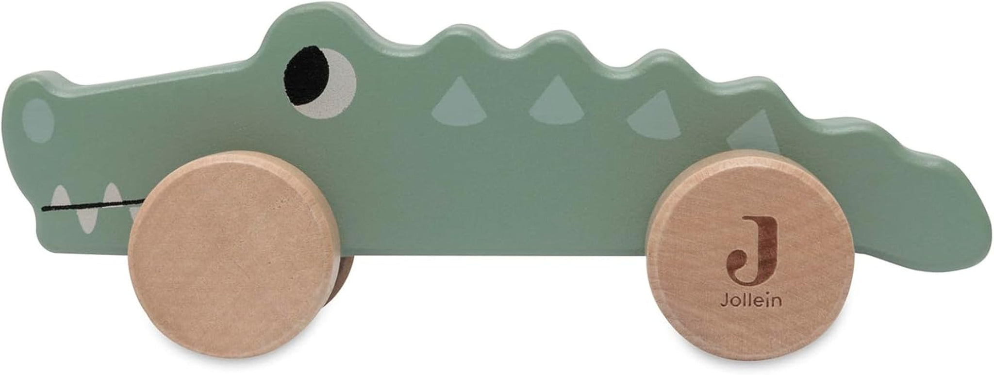 Jollein 112-001-67090 Gioco in legno su ruote, verde Baby Toys Naty Shop Croco