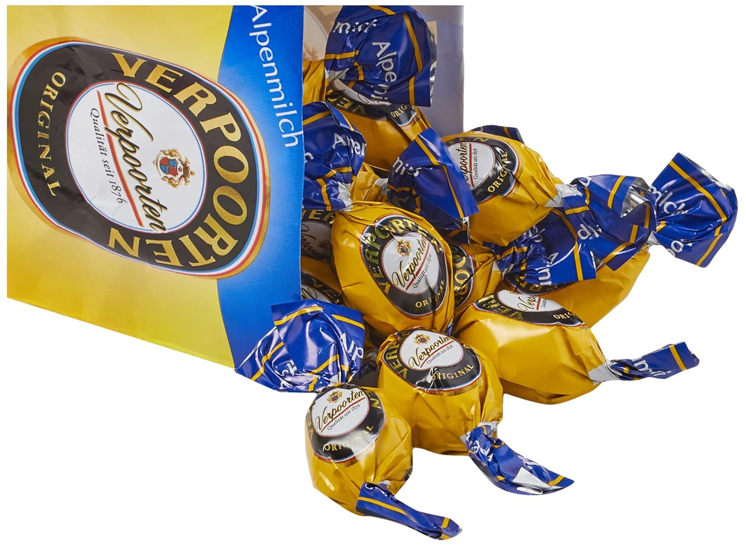 RCP Verpoorten Minis, Tartufi Allo Zabaione, Cioccolato Al Latte Alpino, Ripieno Liquido, Contiene Alcool, Ottimo Regalo, 110g (Confezione da 2)