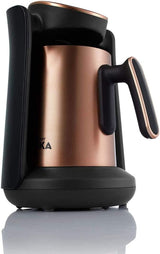 Arzum Okka Minio Caffettiera Turca, Moka, 1-4 Tazze, Pentola in Acciaio Inossidabile da 300 ml, Protezione Antiversamento, Sistema di Infusione Intelligente, Pentola Lavabile, 480 W, Rame