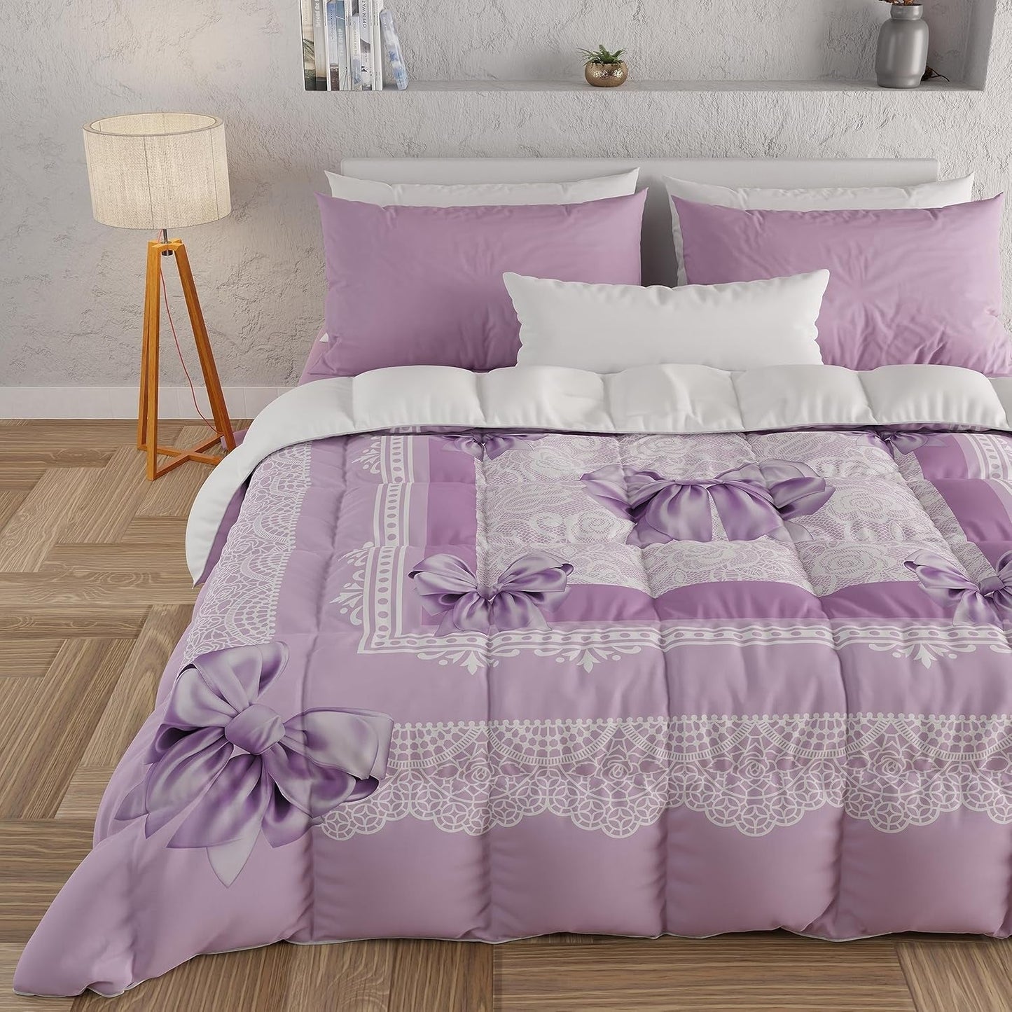 PETTI Artigiani Italiani - Trapunta invernale, Trapunta invernale, Trapunta semplice, Double face, Stampa monocolore e digitale, Microfibra anallergica 100%, Made in Italy