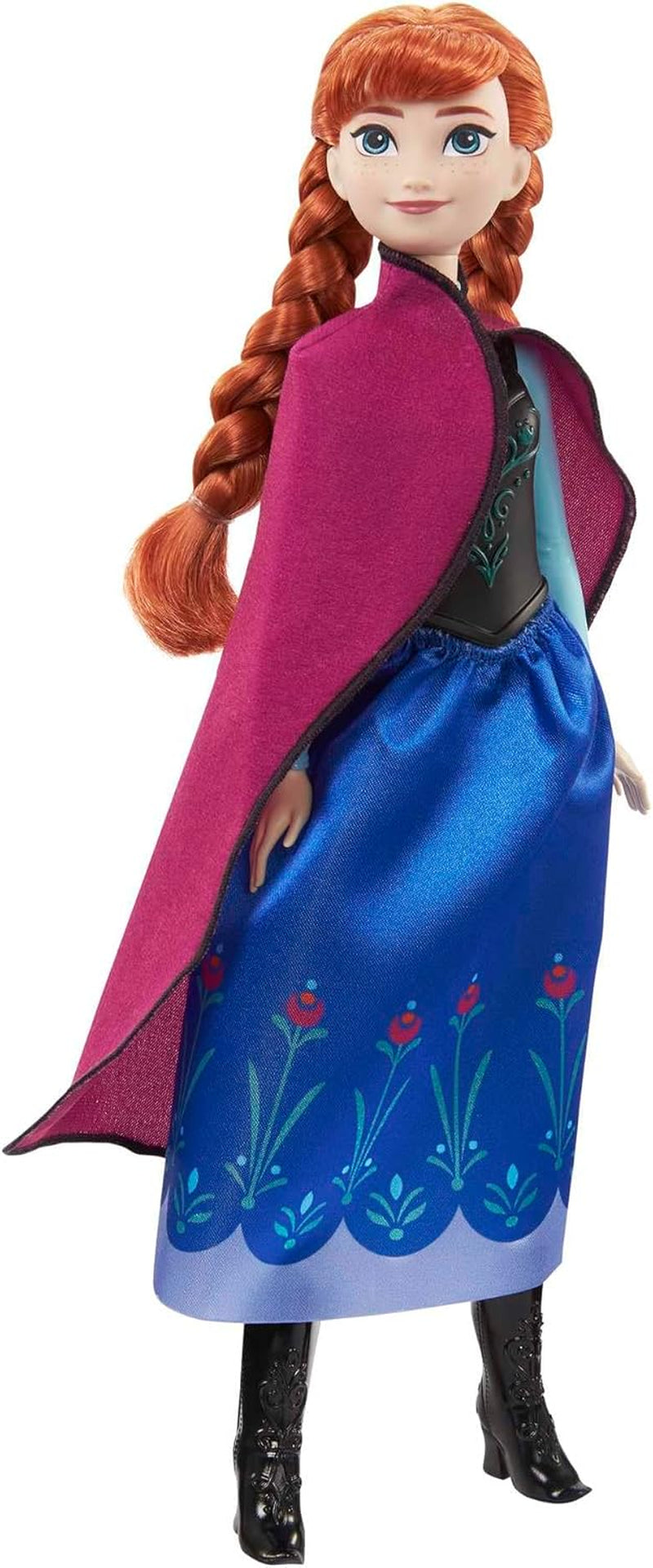 Mattel Disney Princess Anna bambola, bambola La Regina dei Ghiacci, capelli pettinati, cellulare, in abito da viaggio, mantello staccabile, regali Disney, giocattolo di 3 anni, bambole HLW49 Naty Shop