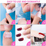 ® 100 Sagome per Unghie e 1 Foglio da 24 Dischi Adesivi Trasparenti per Unghie, Sagome per Estensione Unghie, Sagome Autoadesive per Estensione Unghie in Gel, Accessori per Unghie Artificiali
