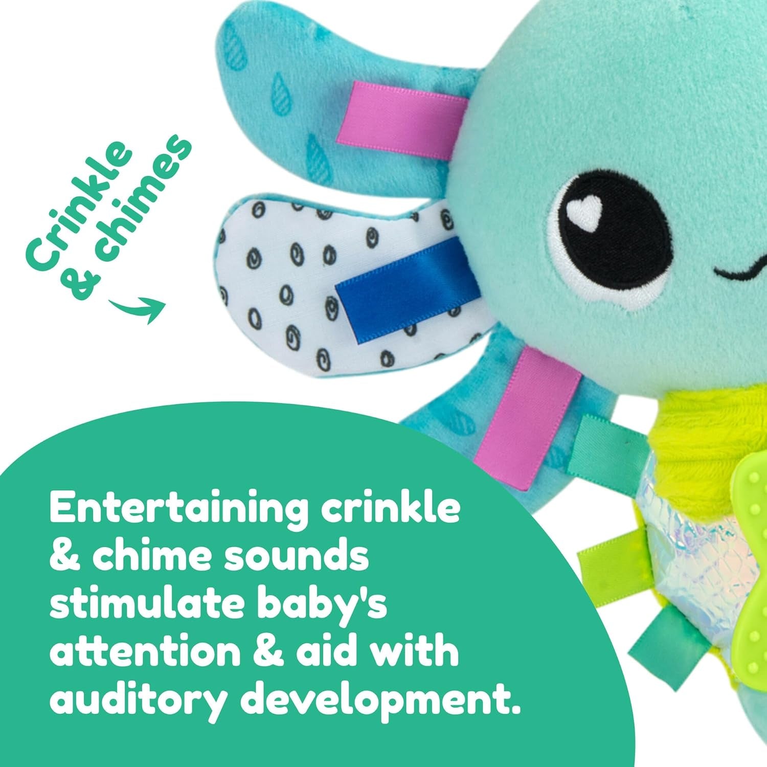 LAMAZE Alise Axolotl - Giocattolo per Passeggino Clip & Go - Giocattoli sensoriali per Bambini - Giocattoli per l'apprendimento precoce da 0 a 6 Mesi - Sapientemente Progettati per i Neonati - Regali per Baby Shower Bebe Naty Shop Toys