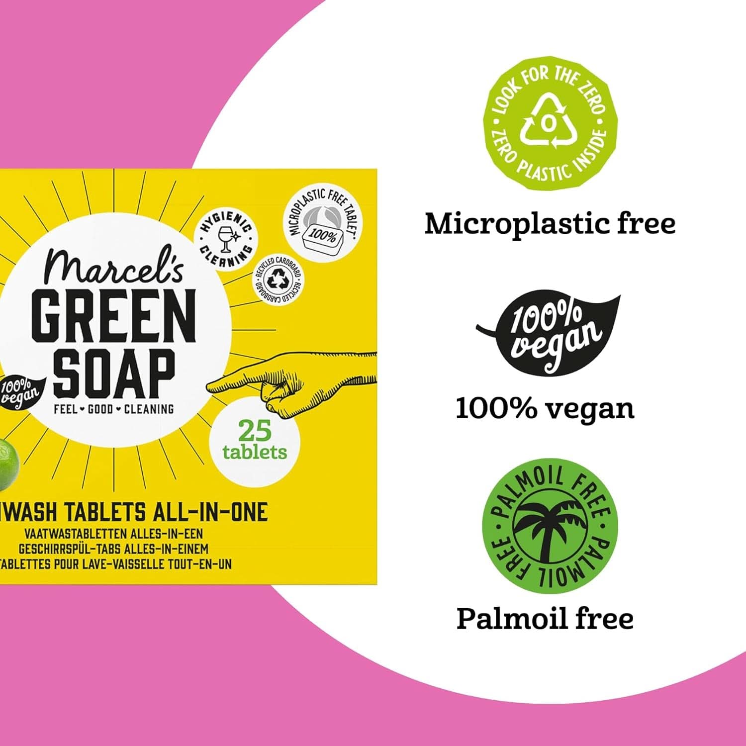 Marcel'S Sapone Verde Pastiglie Lavastoviglie Tutto-in-uno - Pompelmo e Lime - 25 pezzi Detersivi Cucina Naty Shop