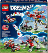 LEGO Dreamzzz Cooper's Tiger Mech e Zero's Hot Rod Car, Macchinina giocattolo per bambini, Regalo per ragazzi e ragazze di 9 anni, Playset 2 in 1 con Mech e minifigure 71497 Set da costruzione Besuche den LEGO-Store
